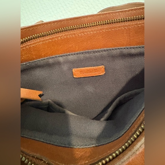 Madewell transport bag leather zip top crossbody handbag - Picture 7 of 8